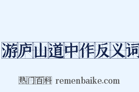 游庐山道中作反义词是什么意思的图片
